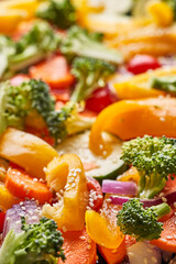 Fresh salad with sesame on whole background. 