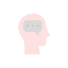 head chat icon. Simple color vector elements of brain process icons for ui and ux, website or mobile application