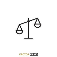 Scales Icon Design Vector Template