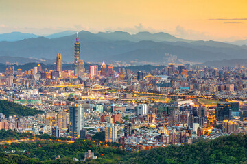 City of Taipei at night, Taiwan