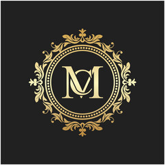 Vintage and luxury logo template Free Vector	
