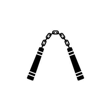 Nunchucks Vector Isolated Icon.