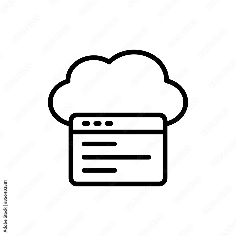 Poster cloud, web site icon. simple line, outline vector elements of internet storage icons for ui and ux, 