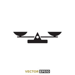 Scales Icon Design Vector Template