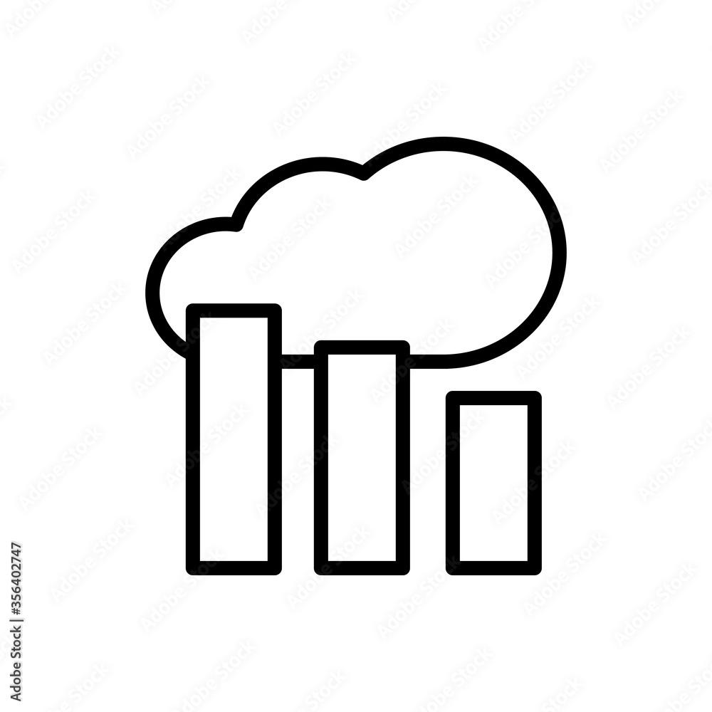 Poster cloud, chart icon. simple line, outline vector elements of internet storage icons for ui and ux, web
