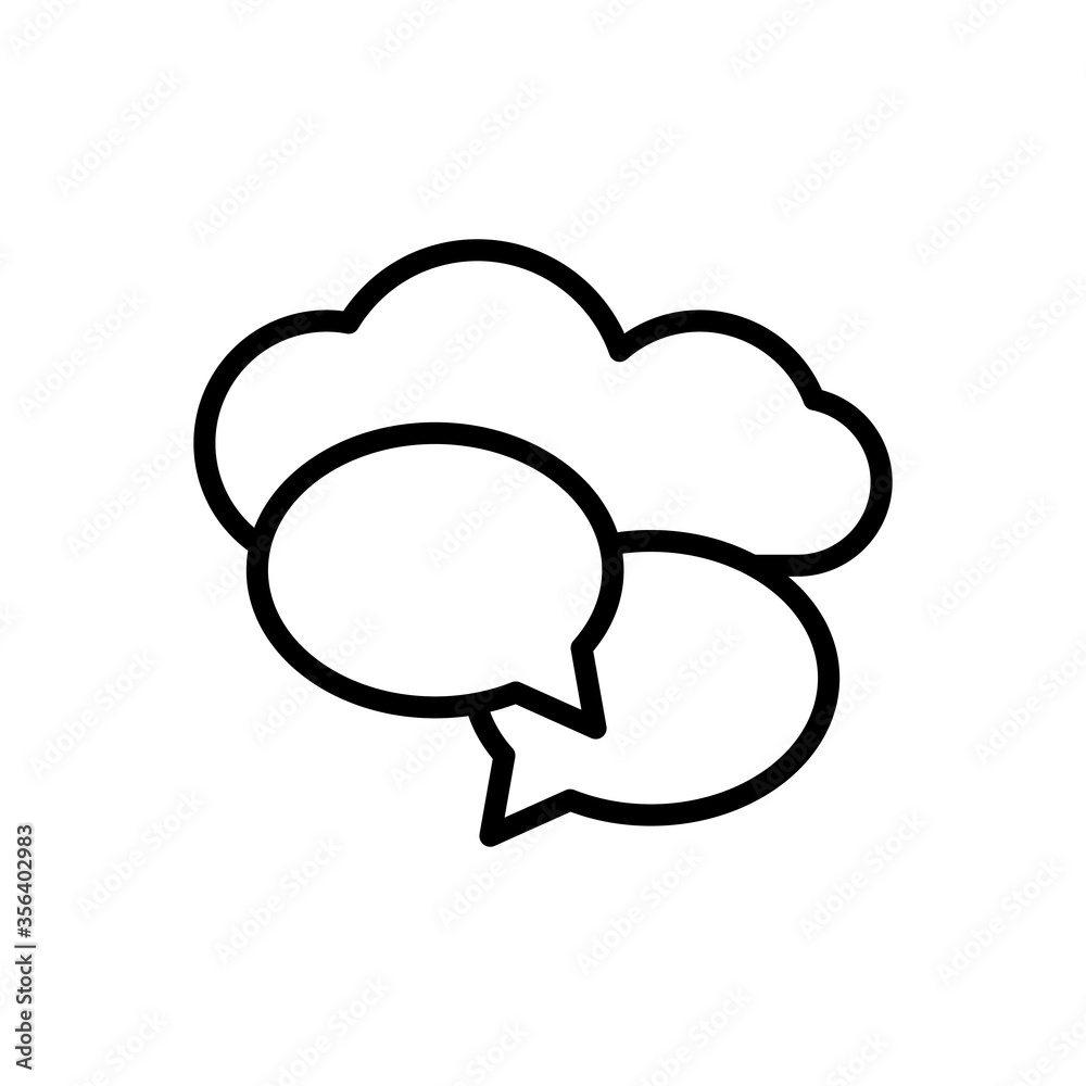 Poster cloud, chart icon. simple line, outline vector elements of internet storage icons for ui and ux, web