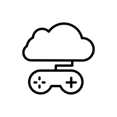 Cloud, joystick icon. Simple line, outline vector elements of internet storage icons for ui and ux, website or mobile application