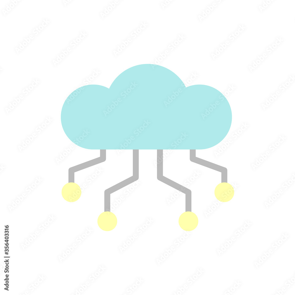 Aufkleber cloud, network icon. simple color vector elements of internet storage icons for ui and ux, website o