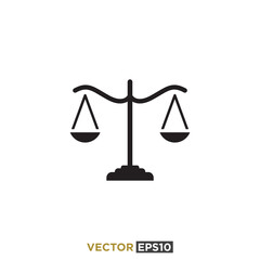 Scales Icon Design Vector Template