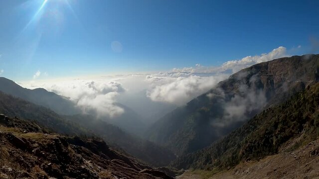 Timelapse of clouds at Zuluk, Sikkim, India