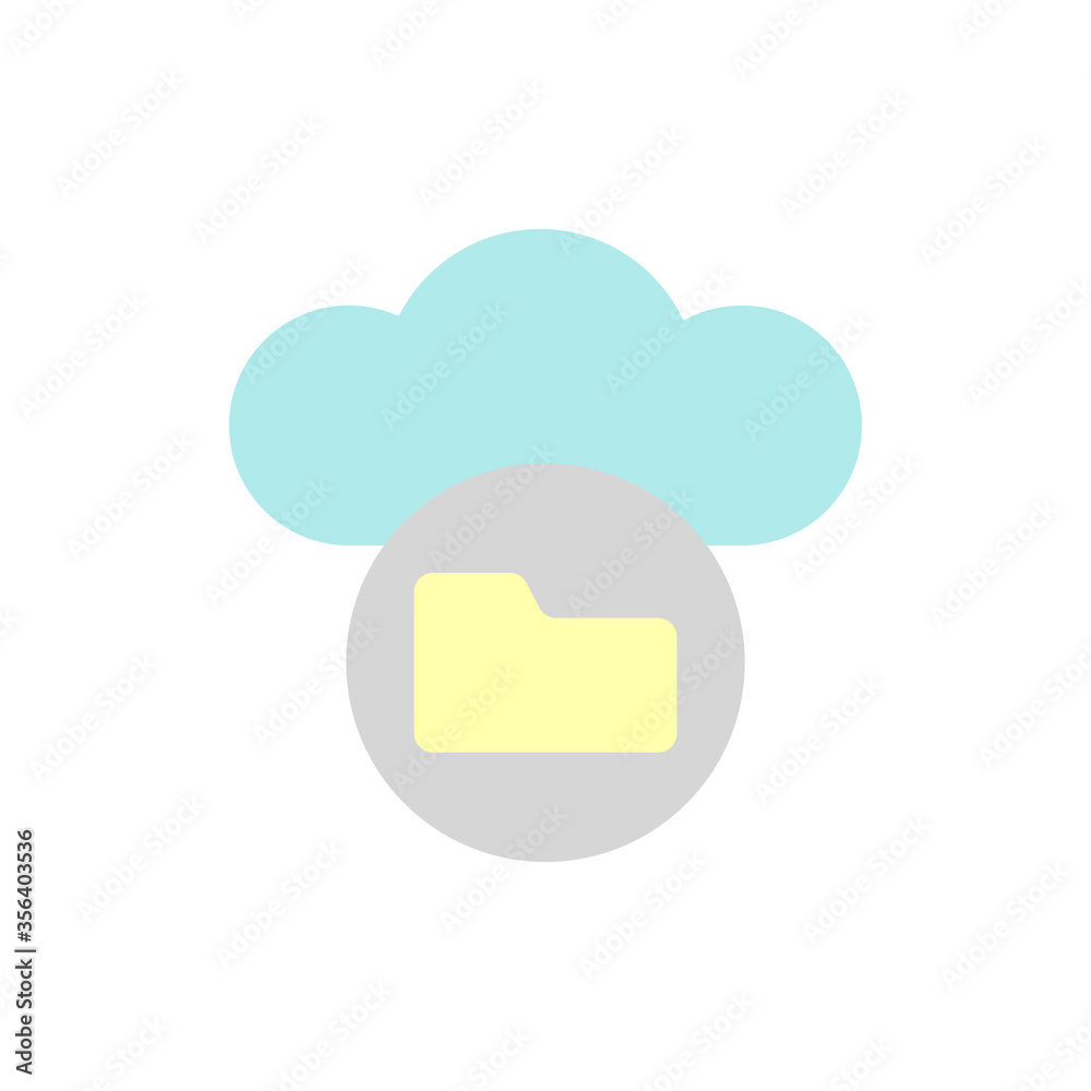 Poster cloud, folder icon. simple color vector elements of internet storage icons for ui and ux, website or