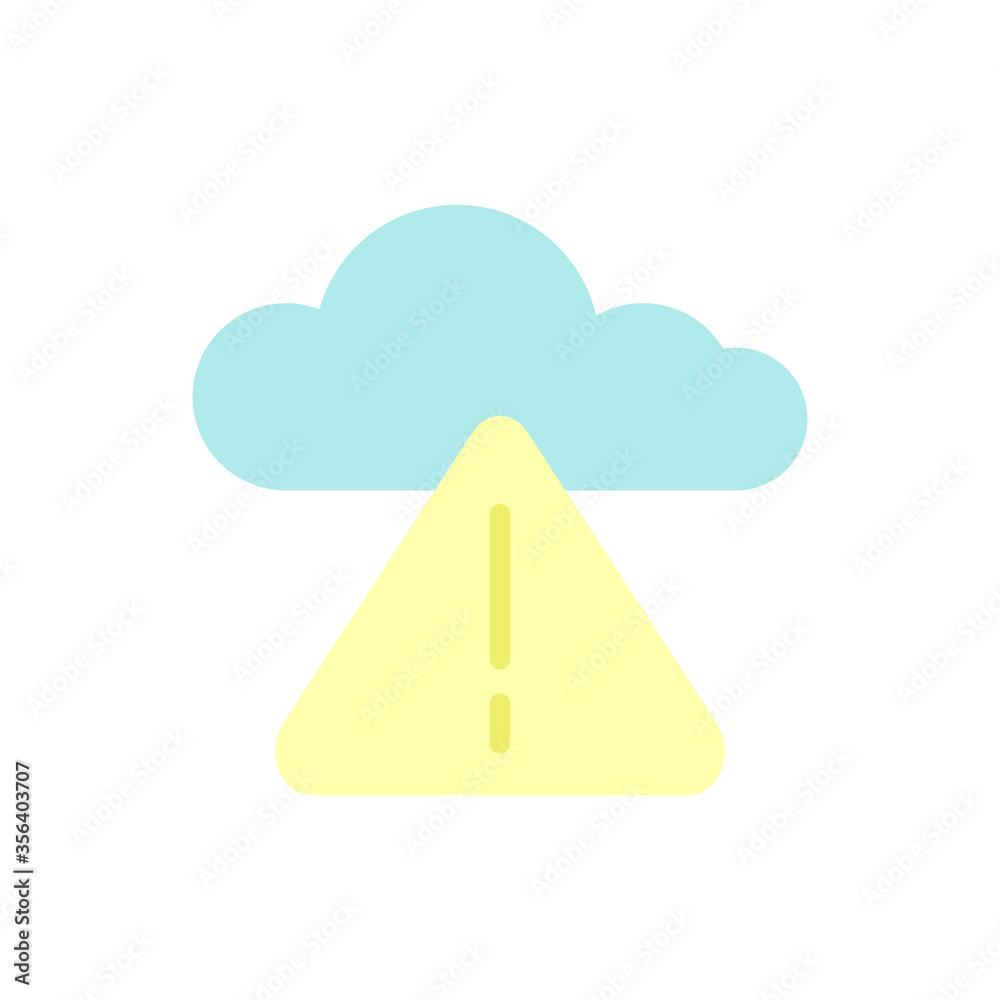 Poster cloud, sign, danger icon. simple color vector elements of internet storage icons for ui and ux, webs