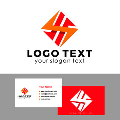 SH electric Logo with business card.