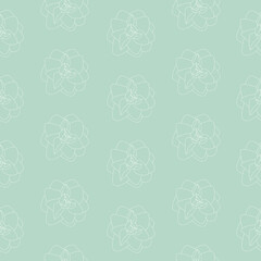 Hand drawn flower seamless pattern background. Vector Illustration