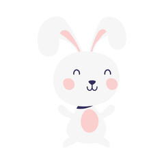 cute rabbit happy easter character