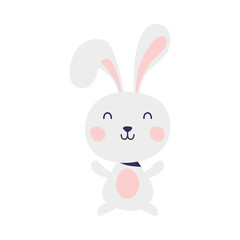 cute rabbit happy easter character