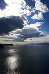 Obraz premium A sky full of clouds over the sea