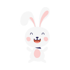 cute rabbit happy easter character