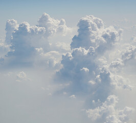 High angle view of the clouds