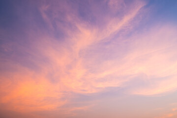 Naklejka na ściany i meble Evening sky, Dramatic colorful sunset