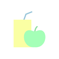 Apple, juice icon. Simple color vector elements of kindergarten icons for ui and ux, website or mobile application