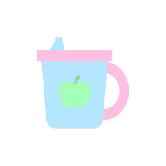 Cup, drinking bowl icon. Simple color vector elements of kindergarten icons for ui and ux, website or mobile application