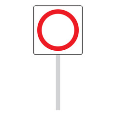 Traffic signs in the form of a circle.