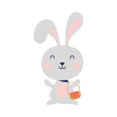 cute rabbit happy easter character