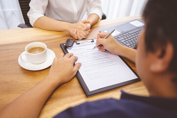 Car loan, contract agreement,buying and rent car concept