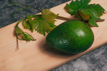 avocado on a cutting board