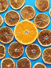 orange slide and dehydrated orange