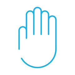 hand stop signal line style