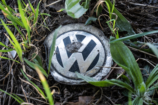 symbol overgrown with Gras