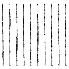Brush Stroke Collection . Grunge lines . Vector stripes . Distressed Black dividers . set of dirty Textured shape .scratches for your design.