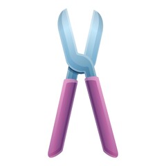 Garden scissors cutter icon. Cartoon of garden scissors cutter vector icon for web design isolated on white background