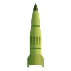 Ammunition missile icon. Cartoon of ammunition missile vector icon for web design isolated on white background