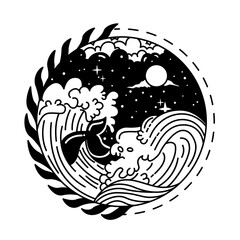 Wave Doodle Illustration