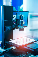 automatic vision sensor camera system in intellegence factory,manufacturing industry for industry 4.0 and technology concept