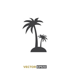 Obraz premium Palm Tree Icon Logo Design Vector