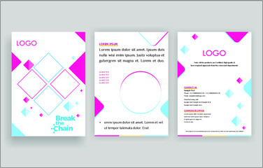 Brochure flyer template design,
poster report leaflets cover brochure pamphlet annual,
A4 print layout with pink and blue color vector illustration