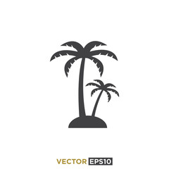 Palm Tree Icon Logo Design Vector