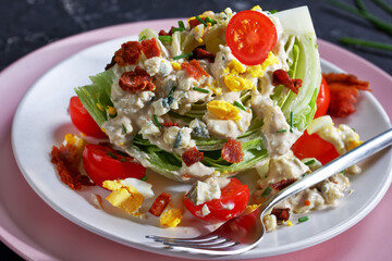  iceberg wedge salad with blue cheese dressing