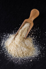 natural animal gelatin on a dark stone background