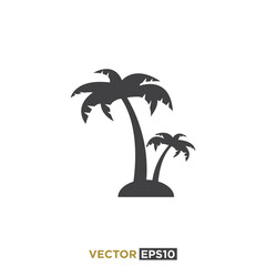 Palm Tree Icon Logo Design Vector