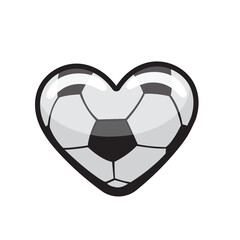 Obraz premium Heart Shaped Black and White Soccer Ball