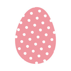 happy easter egg painted with dots