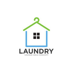 Laundry Logo Icon Design Vector