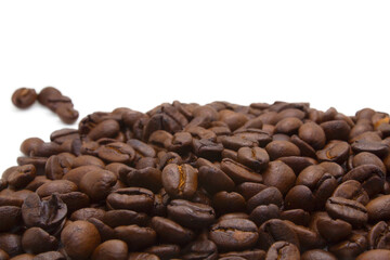 Roasted coffee beans background