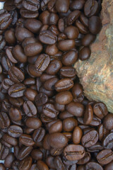 Roasted coffee beans background