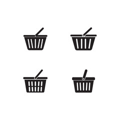 Shopping Cart and basket store Logo vector Template Illustration